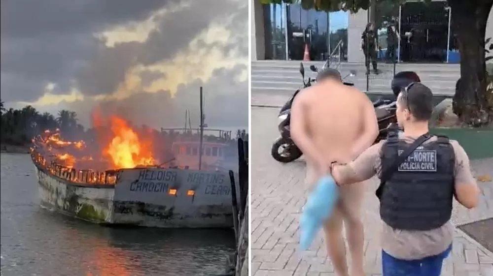 Chefe da facção TCP é preso por ordenar incêndio a barco no Interior do Ceará