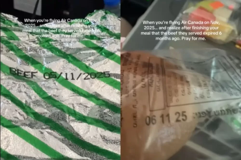 Data “à la EUA” faz jovem acusar Air Canada de servir refeição vencida em voo