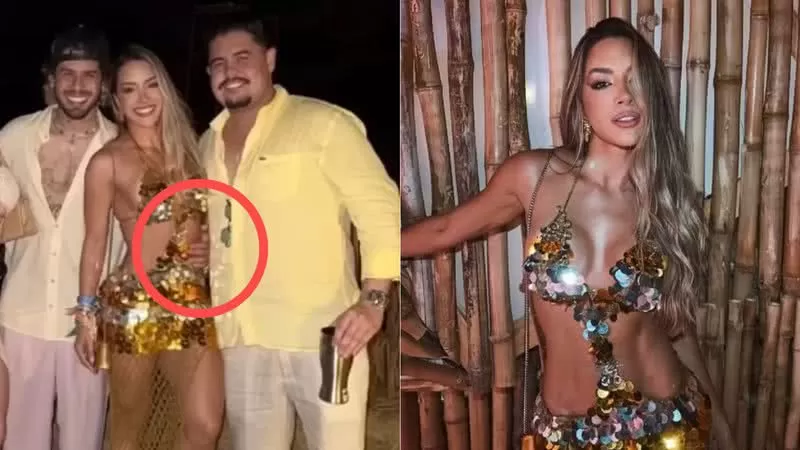 Recém-solteiro, Zé Felipe surge abraçado a loira em festa de Réveillon; Identidade da mulher é revelada.