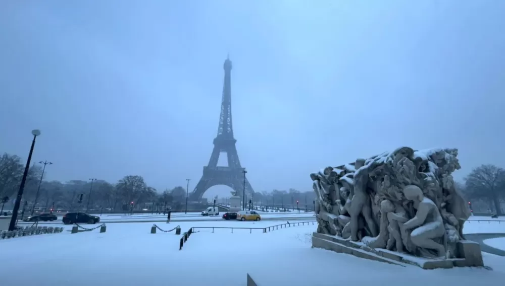 Nevasca na França paralisa transportes, cancela voos e pressiona sistema de energia