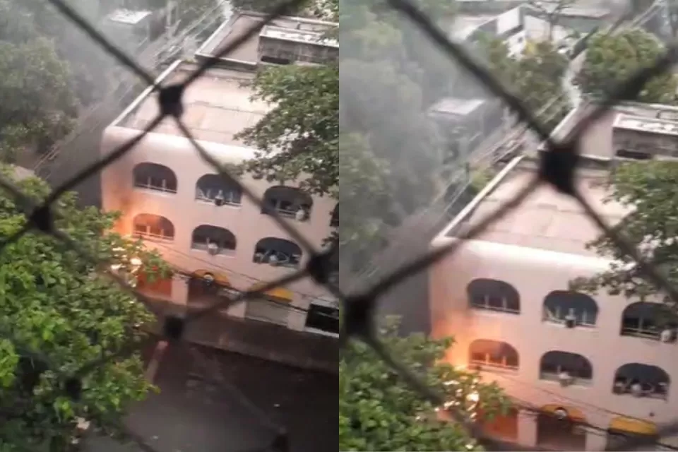 Incêndio atinge rede elétrica no Centro do Recife