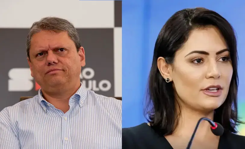 Michelle publica vídeo de Tarcísio em meio a cobranças por apoio a Flávio