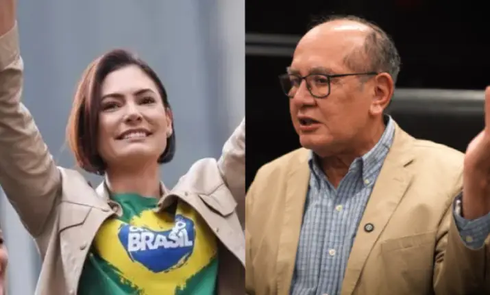 Michelle se reuniu com Gilmar para discutir domiciliar para Bolsonaro, diz site