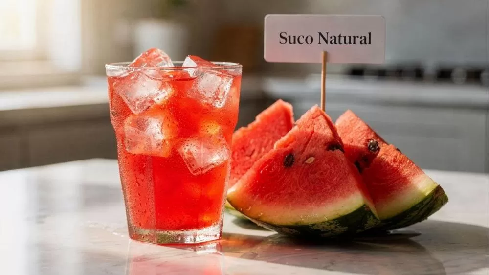 Suco de melancia simples fica pronto em 5 minutos e refresca nos dias quentes