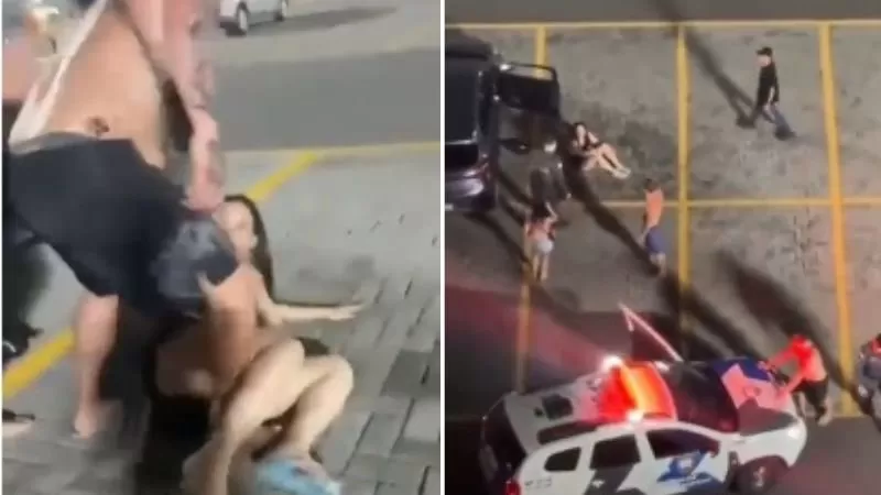 Vídeo mostra soldado sendo preso após agredir mulher, também policial, e outros colegas de farda; assista