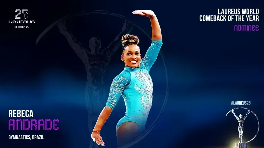 Ginasta Rebeca Andrade é indicada ao Prêmio Laureus, o 'Oscar do Esporte'