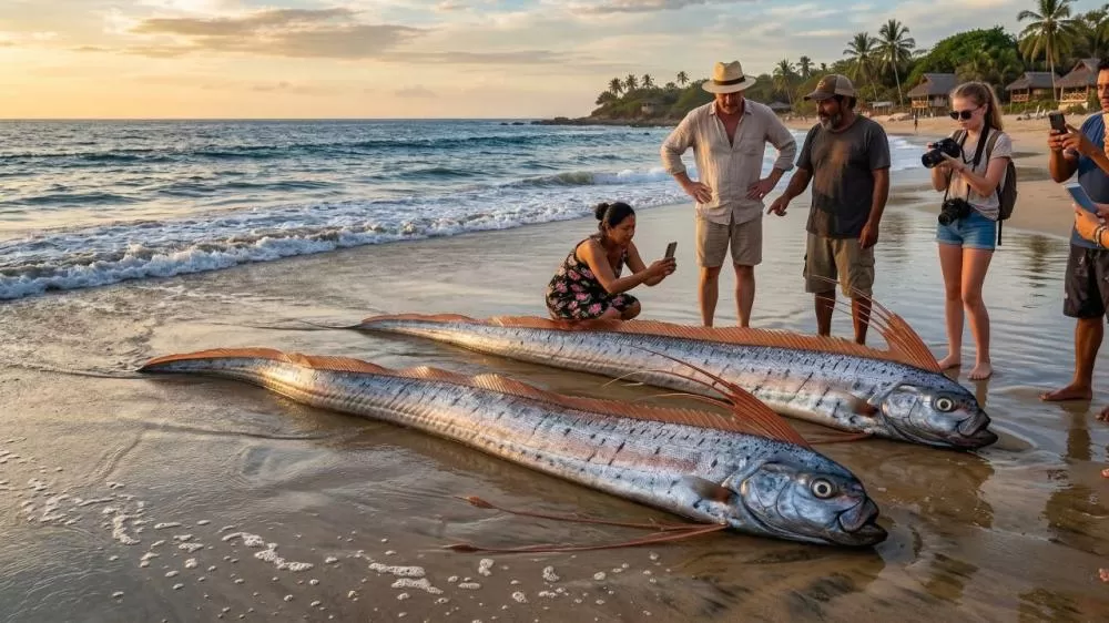 Dois peixes que são o “presságio” de desastres foram encontrados novamente em uma praia