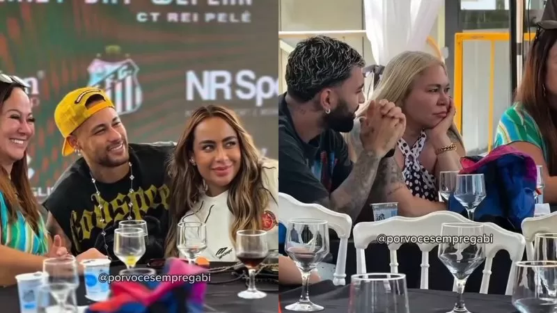 Neymar, Gabigol e Rafaella surgem juntos com as mães em encontro raro e ausência de Biancardi chama atenção nas redes; veja.