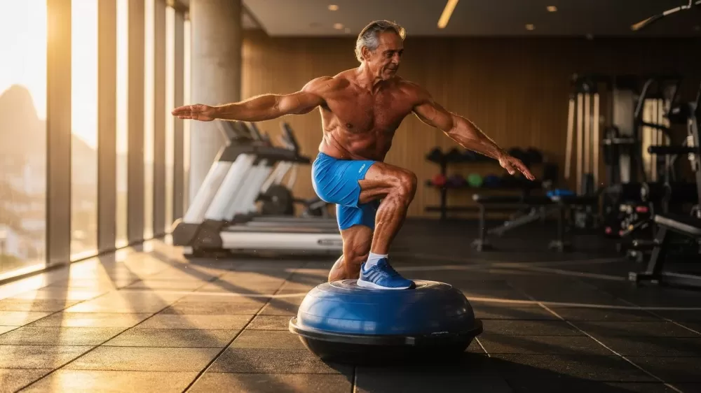 Os treinos de funcional desenvolvem o equilíbrio corporal de forma muito mais eficaz do que os exercícios isolados de musculação