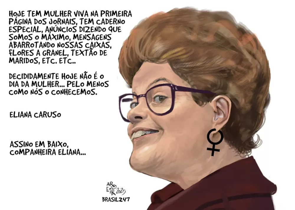 Charge do Aroeira - Uma sátira aos dias das mulheres.