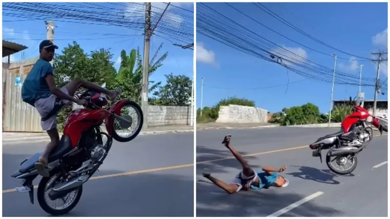 Homem se desequilibra durante ‘grau’ em Cajazeiras 8 e cai de cara no chão; ASSISTA