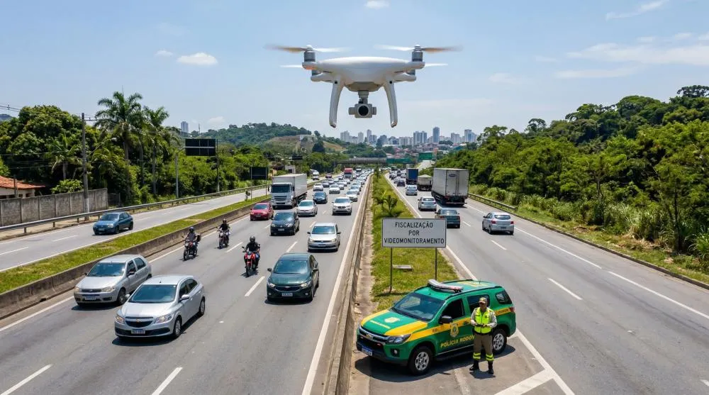 Fiscalização por drones já multa motoristas por todo o Brasil