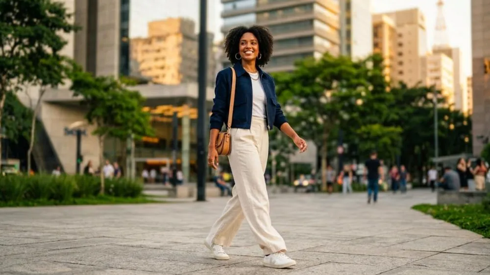 Que tipo de jaqueta usar com calças largas: Como manter as proporções do corpo?