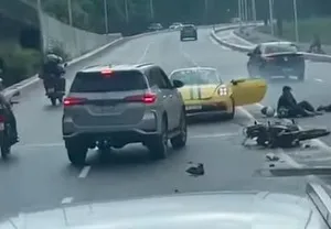 Acidente envolvendo Porsche deixa feridos na Via Mangue, no Recife