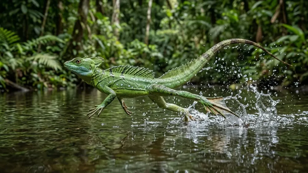 O único animal do mundo que corre sobre a água percorrendo até 20 metros