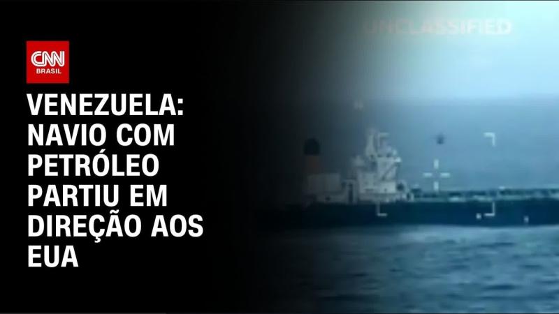 Navio petroleiro venezuelano partiu em direção aos EUA
