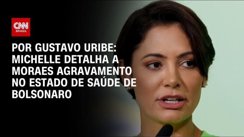 Michelle detalha a Moraes agravamento no estado de saúde de Bolsonaro