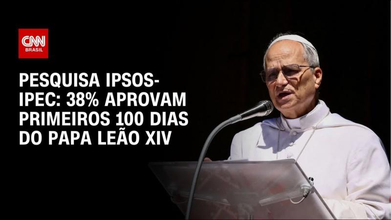 Pesquisa aponta que 38% dos brasileiros aprovam primeiros 100 dias do papa Leão XIV 