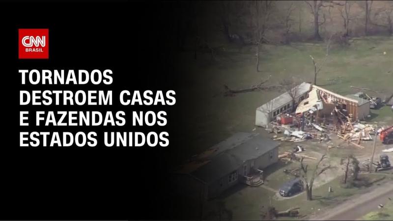  Tornados nos EUA atingem diferentes estados e causam destruições 