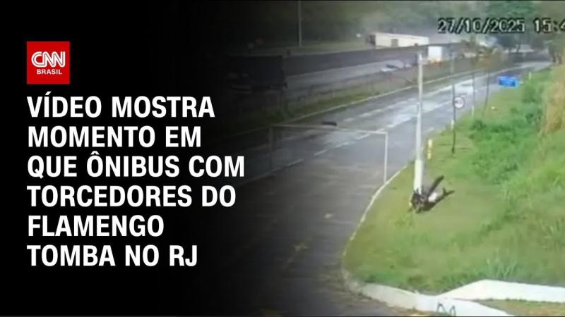 Vídeo mostra momento do acidente com torcedores do Flamengo no RJ