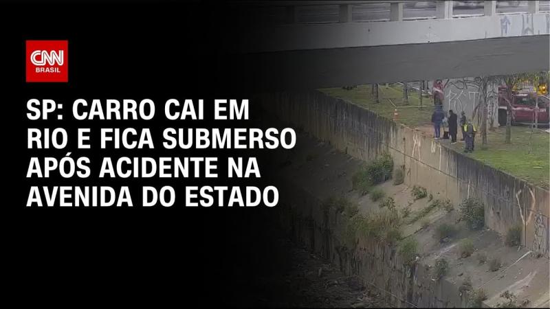 Bombeiro detalha ação para resgatar carro que caiu no rio Tamanduateí (SP) 