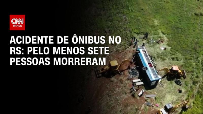  Acidente de ônibus no RS: Número de mortos sobe para sete