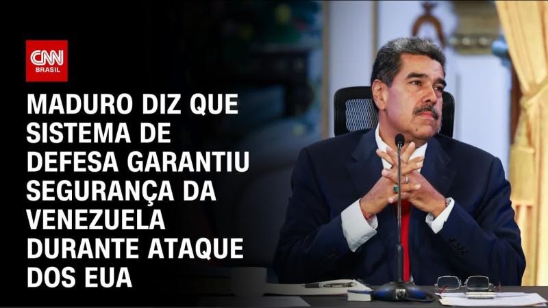Maduro sobre ataque dos EUA: Sistema aéreo garantiu segurança