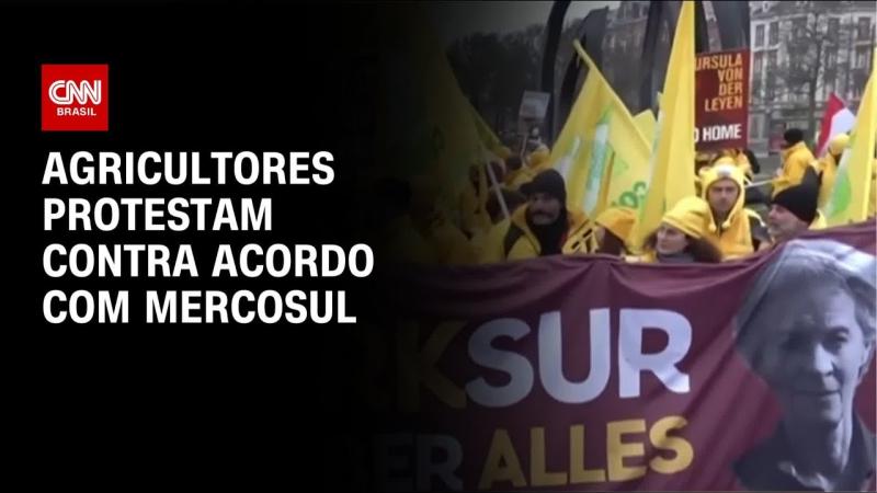  Na Europa, agricultores protestam contra acordo com Mercosul