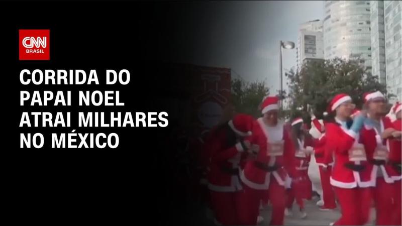 Corrida do Papai Noel atrai multidões no México