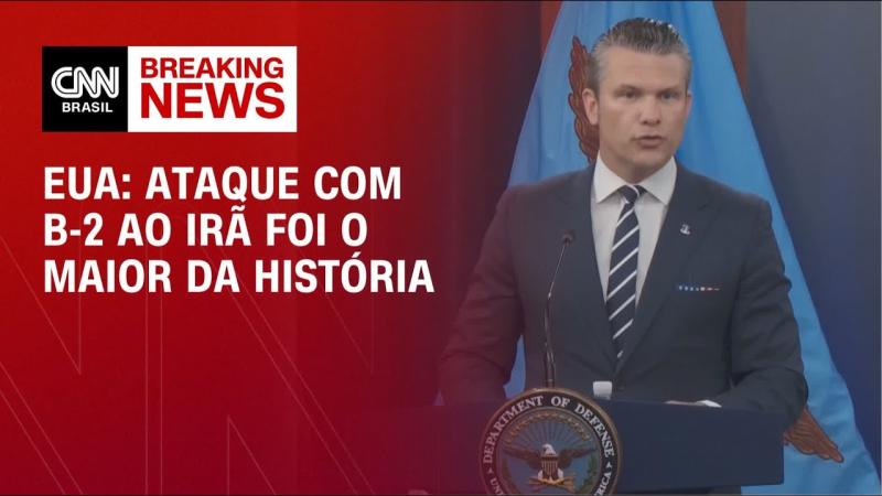 Ataque ao Irã foi o maior bombardeio com B-2 da nossa história, diz governo dos EUA