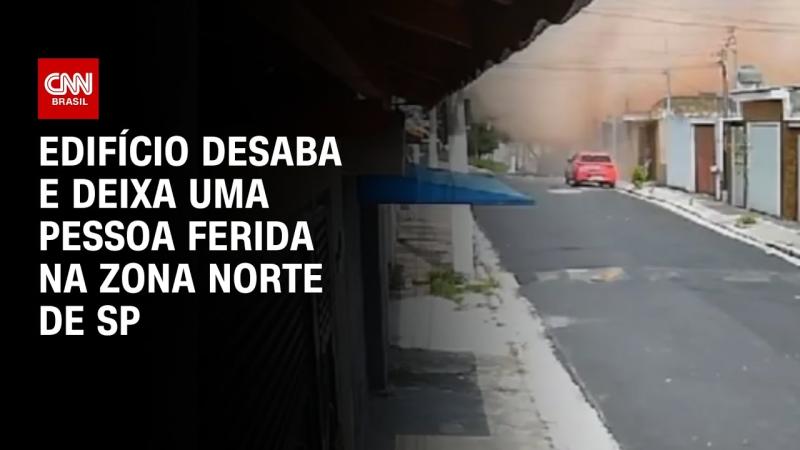 Edifício desaba e deixa uma pessoa ferida na zona norte de SP