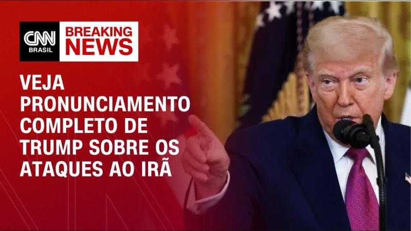 Trump faz pronunciamento sobre os ataques americanos ao Irã
