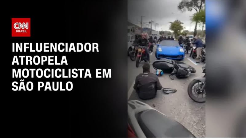 Influenciador MK Bernardino atropela motociclista e tenta fugir em SP