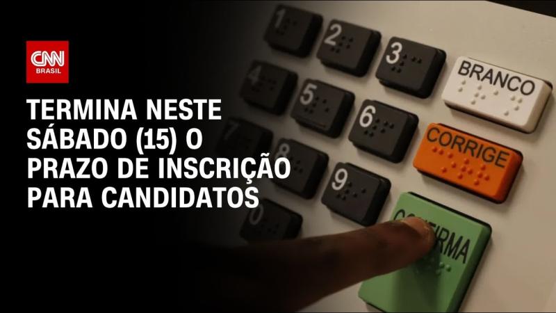 Prazo para registro de candidaturas nas eleições termina neste sábado (15)