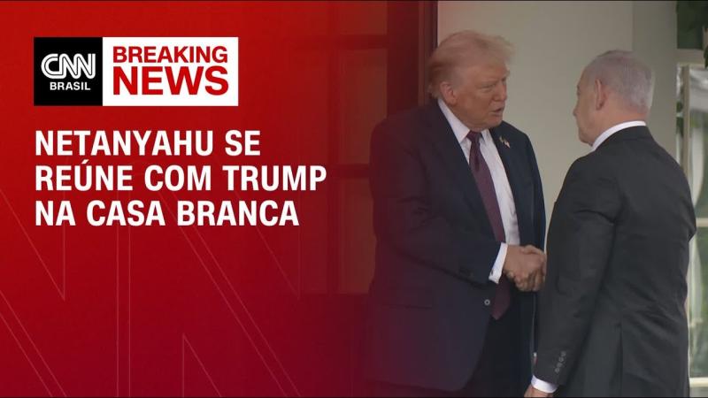 Netanyahu se reúne com Trump na Casa Branca nesta segunda-feira (29) 