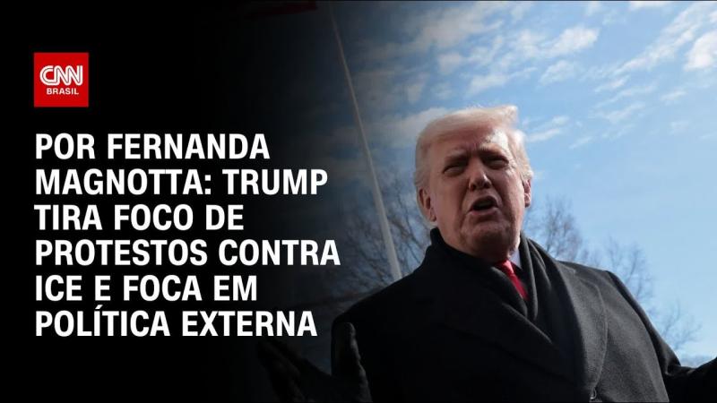 Trump tira atenção de protestos contra ICE e foca em legado em política externa 