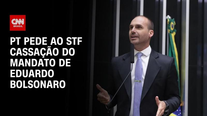 PT pede ao STF cassação do mandato de Eduardo Bolsonaro