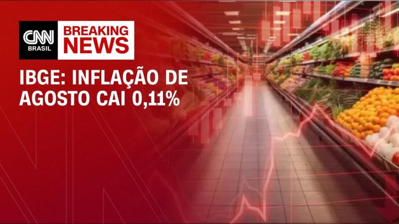 IPCA: Preços caem 0,11% em agosto e país tem 1ª deflação do ano, diz IBGE