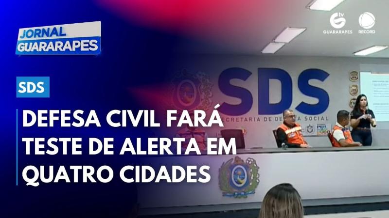 Defesa Civil fará teste de alerta em Recife, Jaboatão, Ipojuca e Caruaru no dia 14