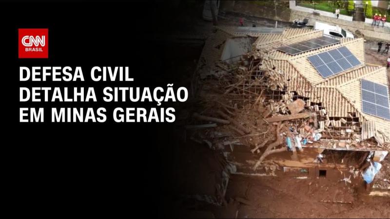 Defesa Civil detalha situação em Minas Gerais no segundo dia de buscas