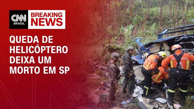 Queda de helicóptero deixa um morto em SP