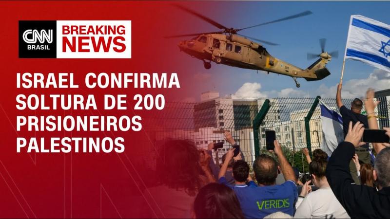Israel confirma soltura de 200 prisioneiros palestinos