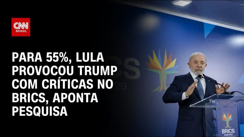 Quaest: 55% dizem que Lula provocou Trump ao criticá-lo no Brics