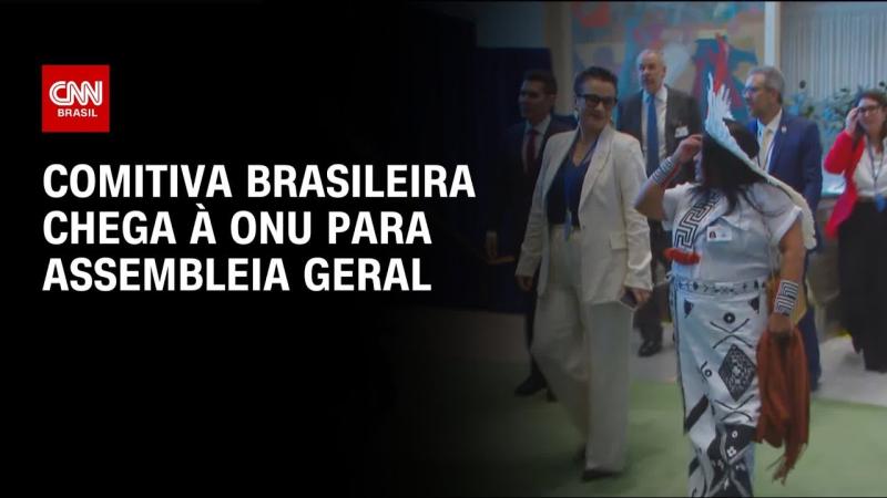 Veja chegada da comitiva brasileira à Assembleia Geral da ONU