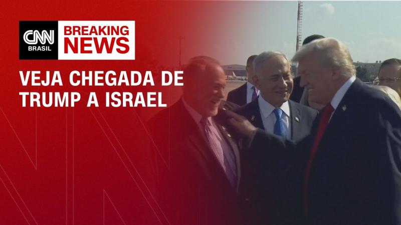 Donald Trump chega a Israel após acordo em Gaza