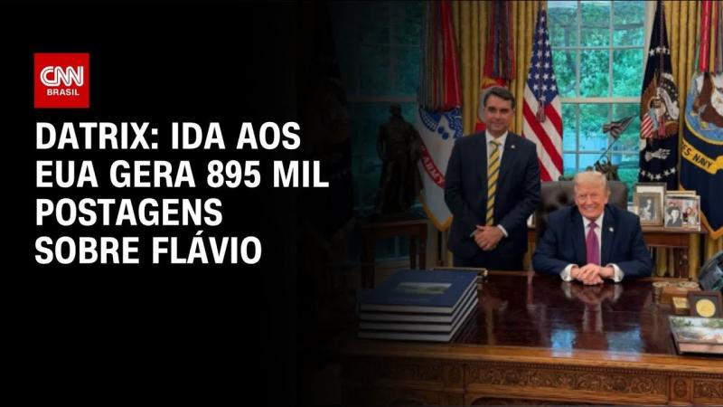 Ida de Flávio aos EUA gera 895 mil publicações em uma semana, diz Datrix
