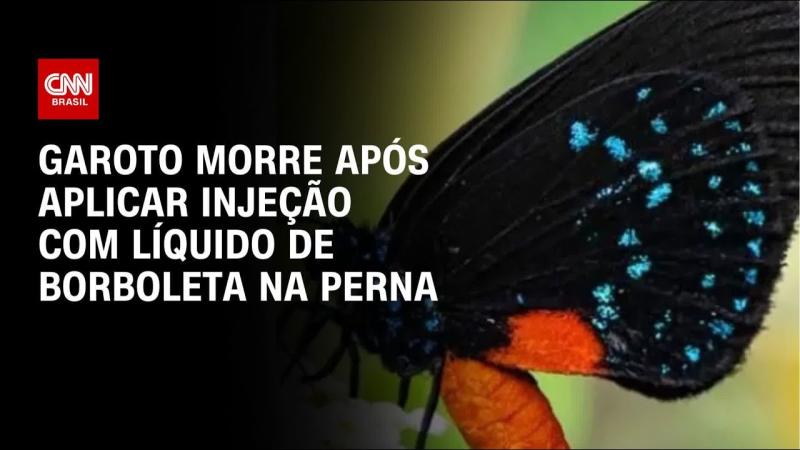 Garoto morre após aplicar injeção com líquido de borboleta na perna