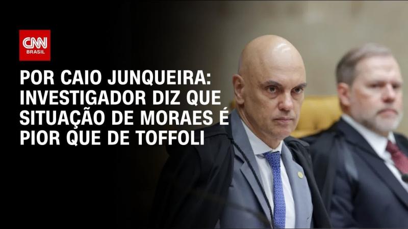Investigadores vêem situação de Moraes no caso Master pior que a de Toffoli 