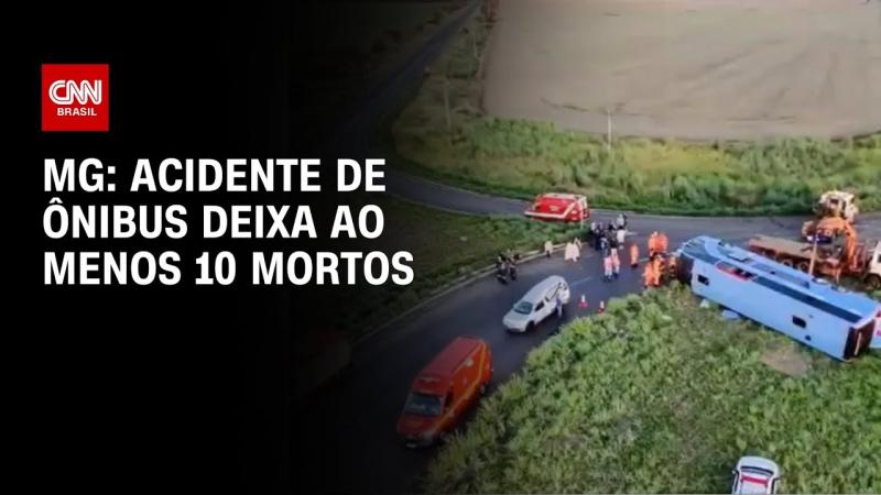 Acidente de ônibus deixa ao menos dez mortos no interior de MG
