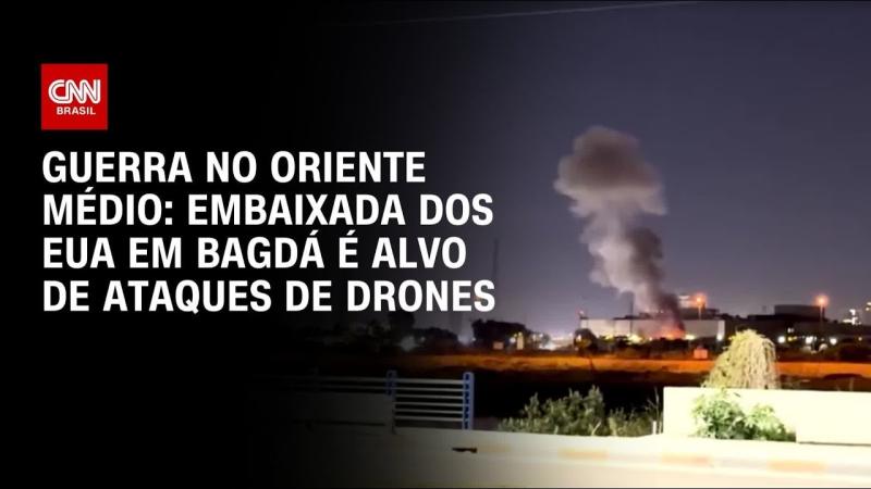 Embaixada dos EUA em Bagdá é alvo de ataques de drones e foguetes